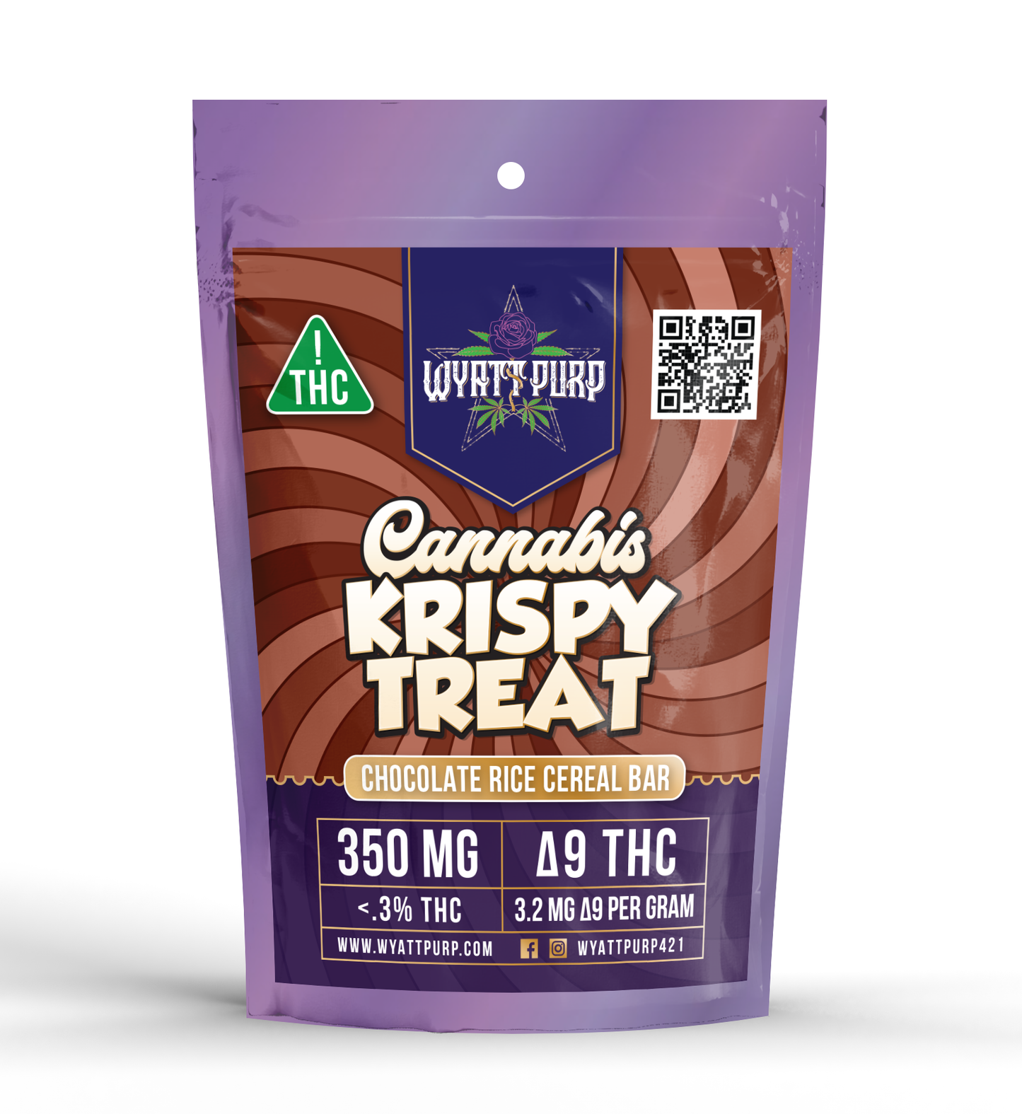 Wyatt Purp 350mg THC Cereal Bars