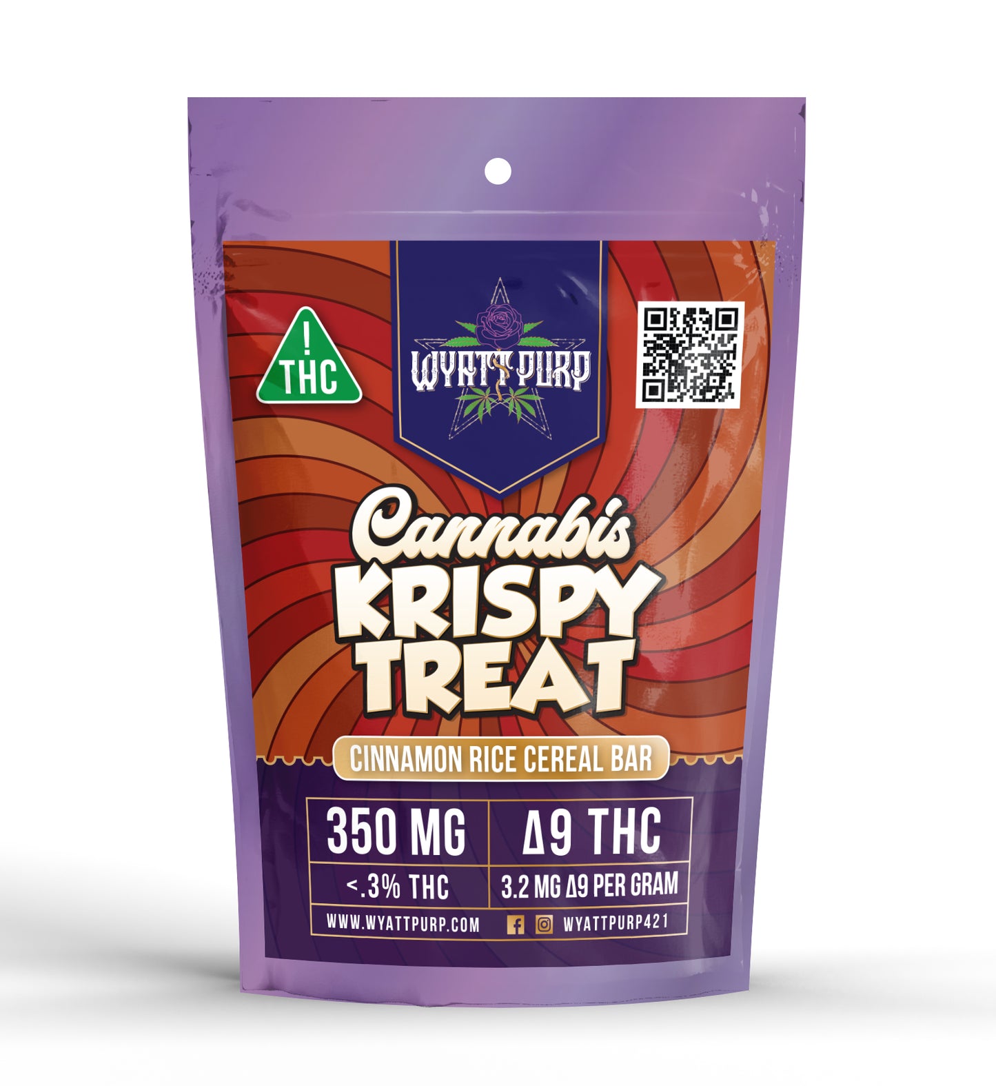 Wyatt Purp 350mg THC Cereal Bars