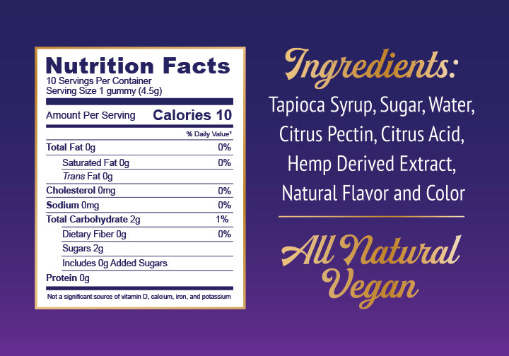 Wyatt Purp 10mg THC:CBD Gummies - Single Bags