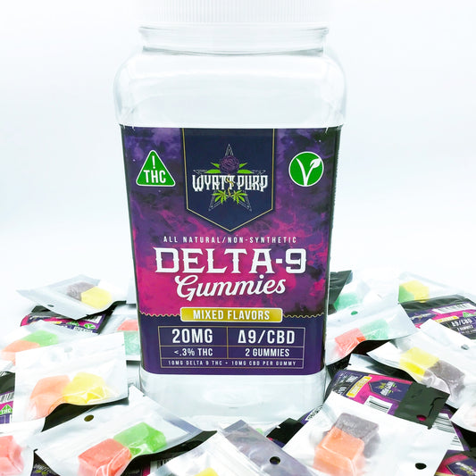 Wyatt Purp 10mg THC:CBD Gummies - 100 Count - 2 pack Display Jar