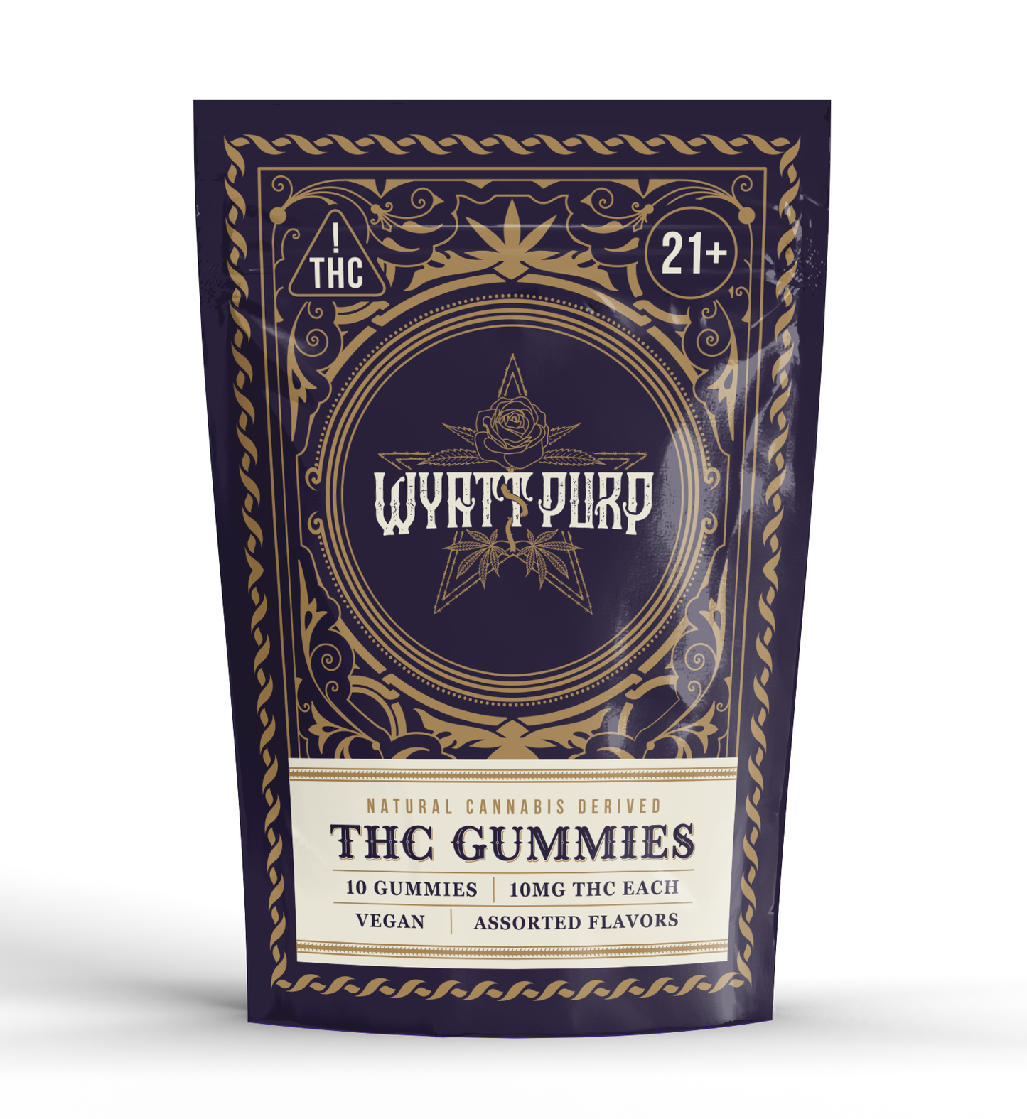 Wyatt Purp 10mg THC Gummies - 12 Count Display Box