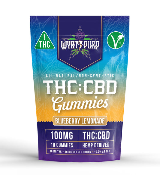 Wyatt Purp 10mg THC:CBD Gummies - 12 Count Display Box