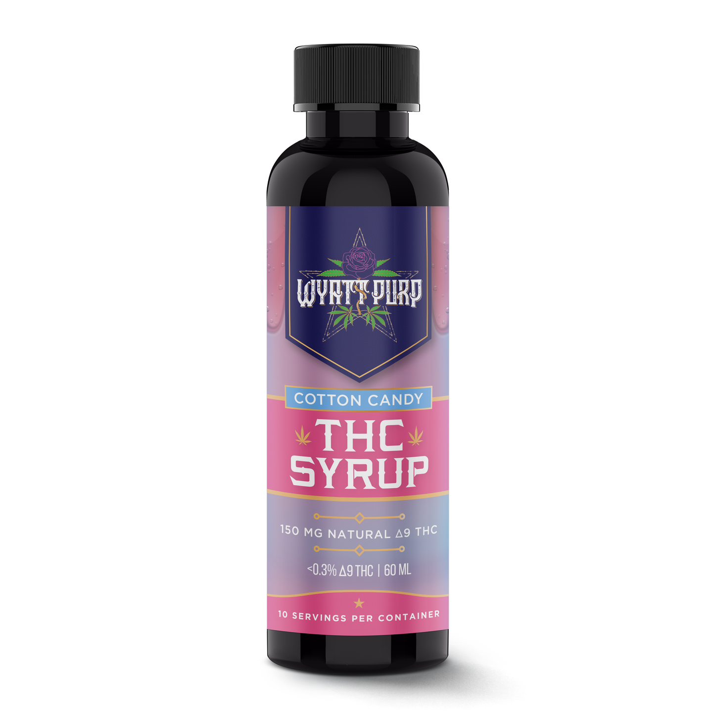Wyatt Purp 150mg Nano THC Syrups 12 Count Display Box